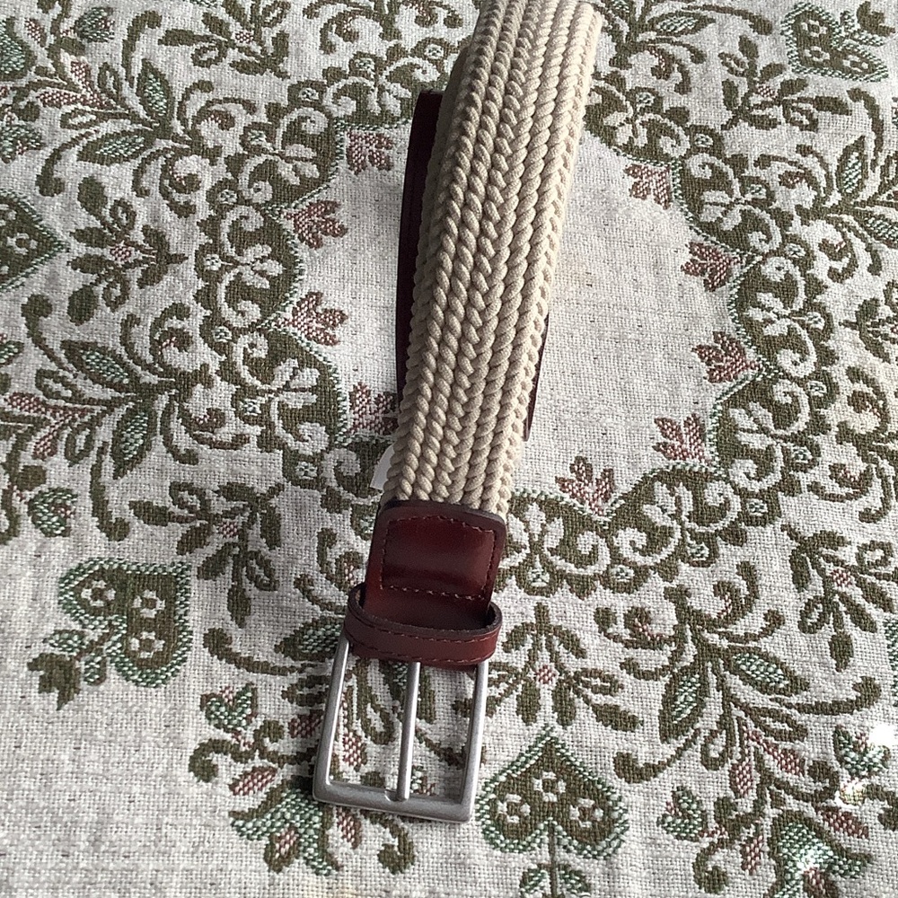 Stylish Cream and Brown Men's Belt